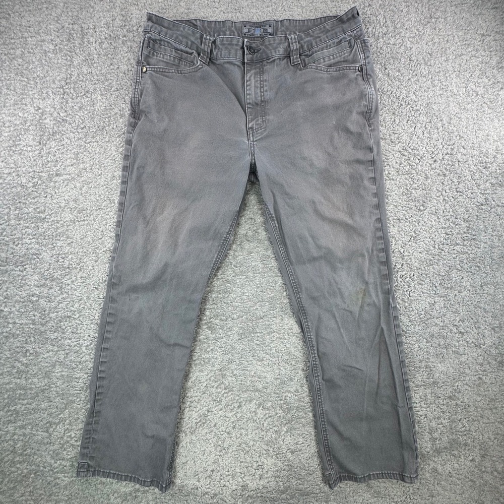 LAPG Terrain Flex Mens Grey Straight Fit Tactical Pants 36x30 Distressed FLAWS